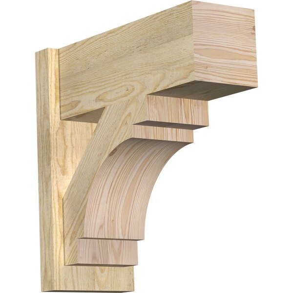 Ekena Millwork Merced Block Rough Sawn Outlooker, Douglas Fir, 8"W x 20"D x 20"H OUT08X20X20MRC05RDF - main